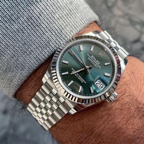 men rolex green dial|Rolex datejust 36mm green.